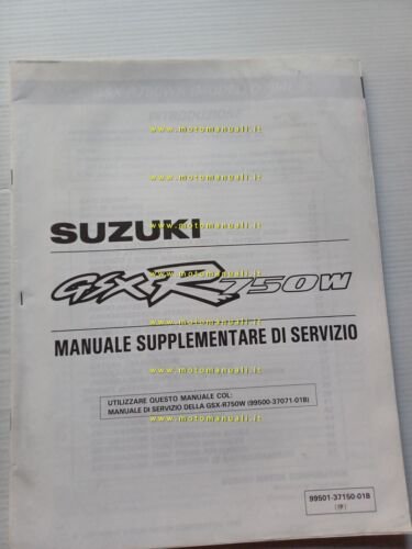 Suzuki GSX-R 750 W 1994 AGGIORNAMENTO manuale officina ITALIANO originale