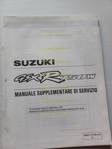 Suzuki GSX-R 750 W 1994 AGGIORNAMENTO manuale officina ITALIANO originale