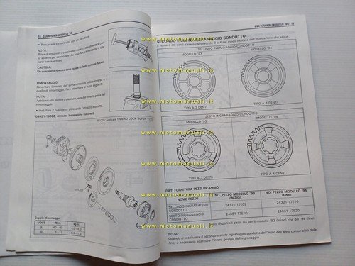 Suzuki GSX-R 750 W 1994 AGGIORNAMENTO manuale officina ITALIANO originale