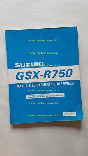 Suzuki GSX-R 750 W 1998 AGGIORNAMENTO manuale officina italiano originale