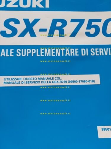 Suzuki GSX-R 750 W AGGIORNAMENTO 1998 manuale officina ITALIANO originale