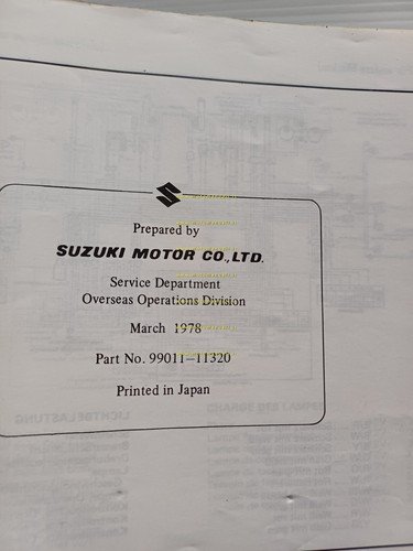 Suzuki GT 250 X7 1978 manuale uso manutenzione originale INGLESE …