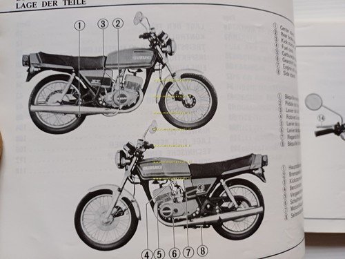 Suzuki GT 250 X7 1978 manuale uso manutenzione originale INGLESE …