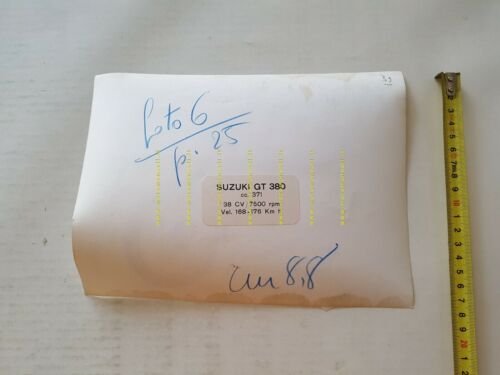 Suzuki GT 380 1973 foto cartella stampa originale press photo …