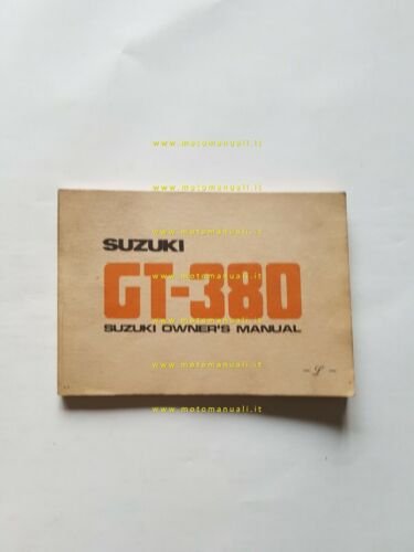 SUZUKI GT 380 1973 manuale uso manutenzione INGLESE libretto originale