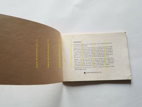 SUZUKI GT 380 1973 manuale uso manutenzione INGLESE libretto originale
