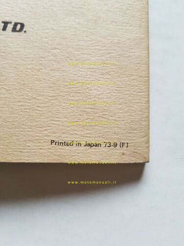 SUZUKI GT 380 1973 manuale uso manutenzione INGLESE libretto originale