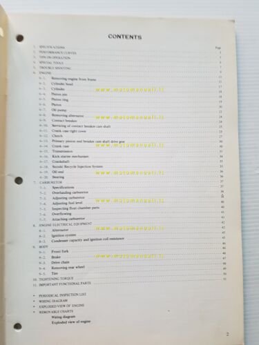 Suzuki GT 380 1975 manuale officina INGLESE originale