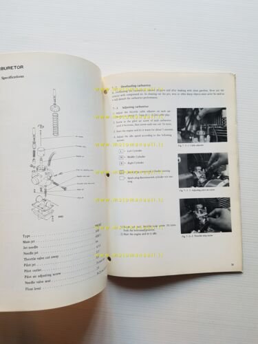 Suzuki GT 380 1975 manuale officina INGLESE originale