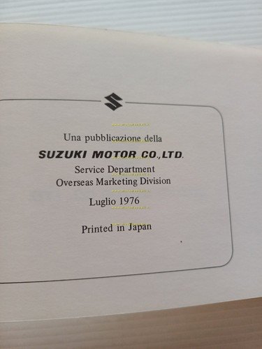Suzuki GT 380 1976 manuale uso manutenzione libretto italiano originale