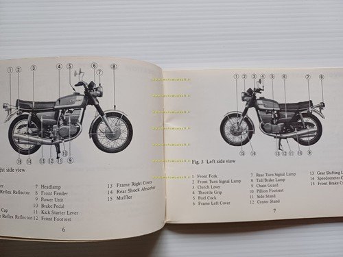 Suzuki GT 380 J 1971-72 manuale uso manutenzione libretto inglese …