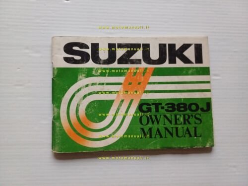 Suzuki GT 380 J 1972 manuale uso manutenzione libretto ITALIANO …