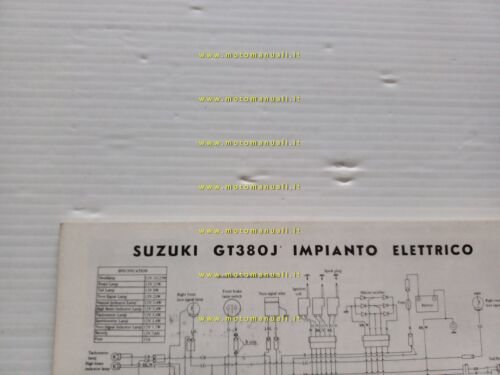 Suzuki GT 380 J 1972 manuale uso manutenzione libretto ITALIANO …