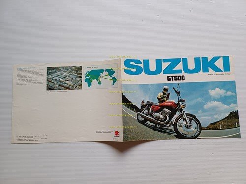 Suzuki GT 500 1975 depliant originale italiano