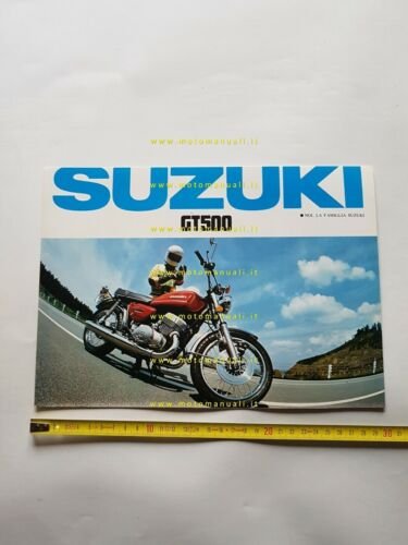 Suzuki GT 500 1975 depliant originale italiano genuine brochure