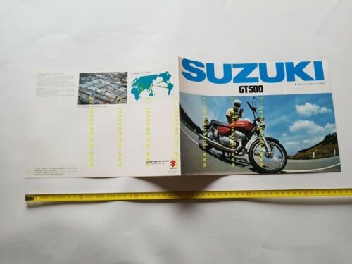 Suzuki GT 500 1975 depliant originale italiano genuine brochure