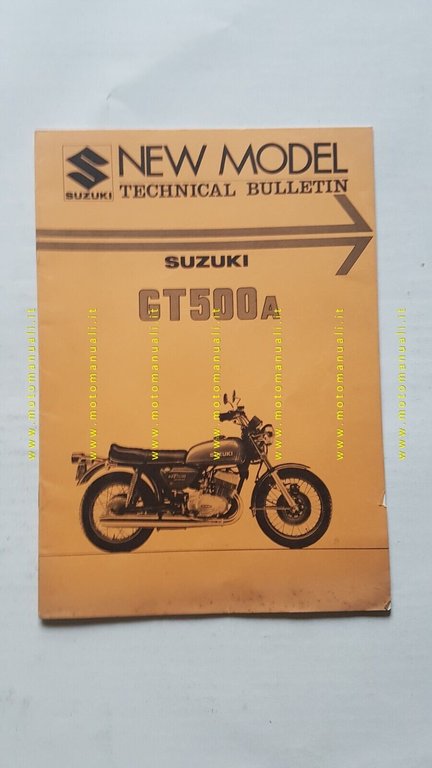 Suzuki GT 500 A TECHNICAL BULLETIN 1975 manuale officina originale