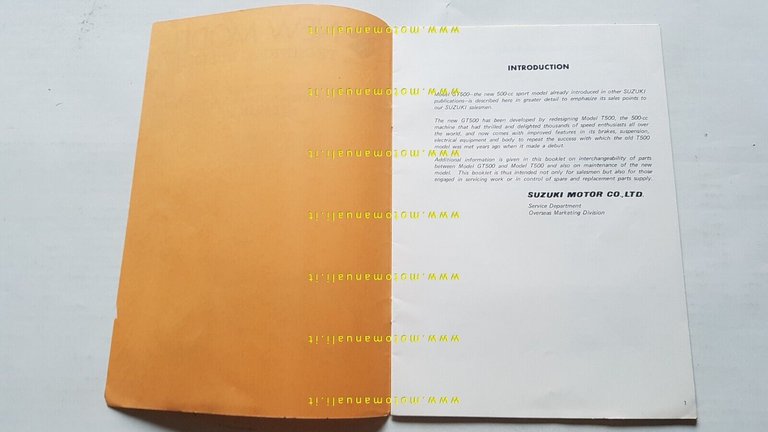 Suzuki GT 500 A TECHNICAL BULLETIN 1975 manuale officina originale