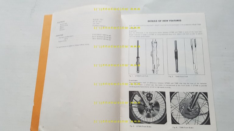 Suzuki GT 500 A TECHNICAL BULLETIN 1975 manuale officina originale