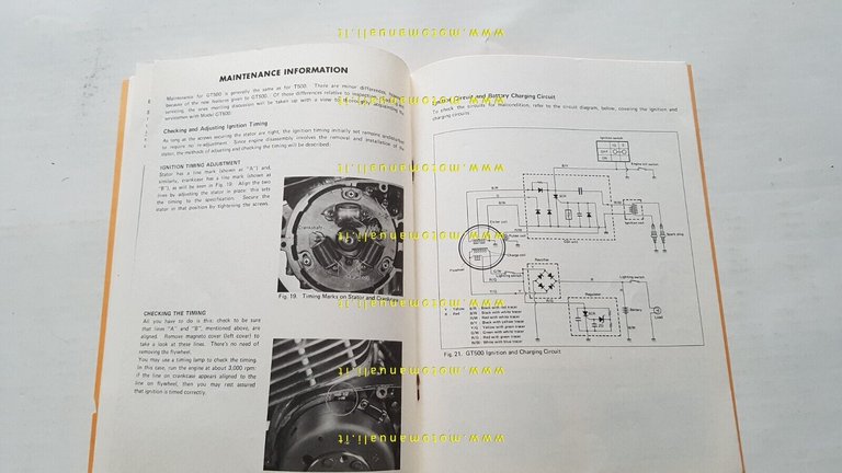 Suzuki GT 500 A TECHNICAL BULLETIN 1975 manuale officina originale