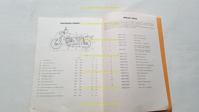 Suzuki GT 500 A TECHNICAL BULLETIN 1975 manuale officina originale