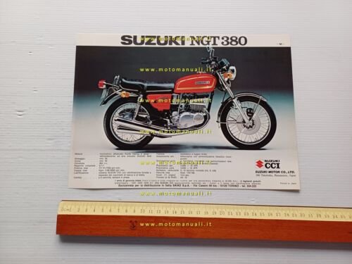 Suzuki GT 550 - NGT 380 1975 depliant originale Italiano