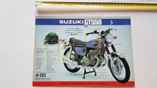 Suzuki GT 550 1973 depliant originale genuine factory motorcycle brochure