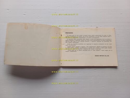 Suzuki GT 550 1973 manuale uso manutenzione originale italiano