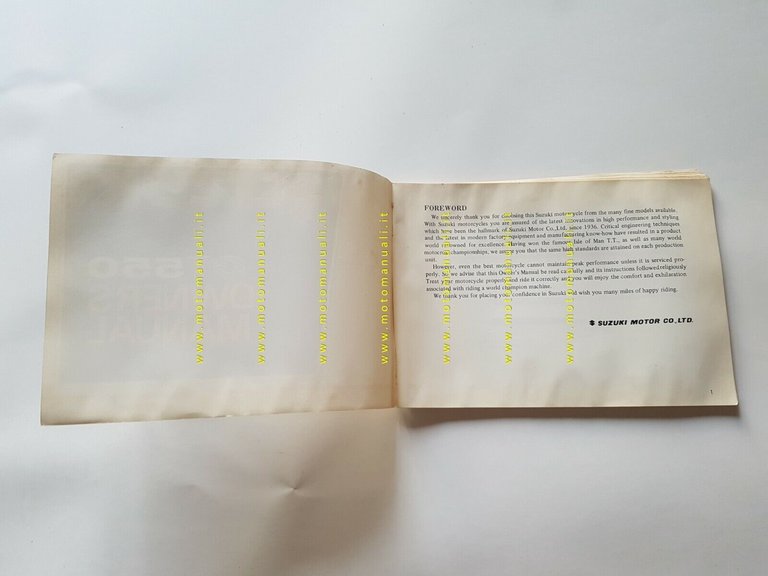 SUZUKI GT 550 1973 manuale uso originale English owner's manual