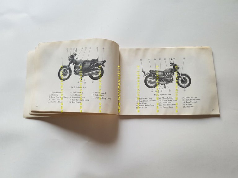 SUZUKI GT 550 1973 manuale uso originale English owner's manual