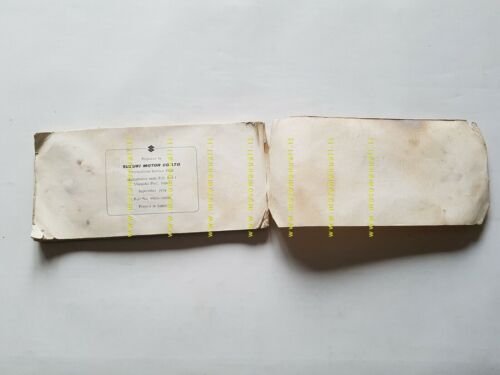 SUZUKI GT 550 1974 manuale uso manutenzione libretto INGLESE originale