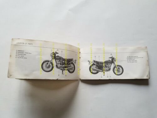 SUZUKI GT 550 1974 manuale uso manutenzione libretto INGLESE originale
