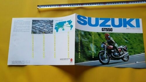 Suzuki GT 550 1975 depliant originale italiano genuine brochure