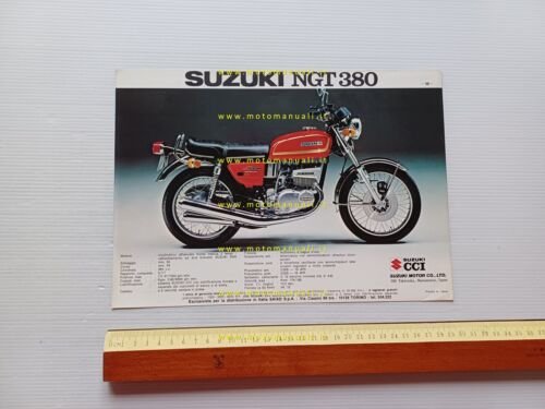 Suzuki GT 550 NGT 380 1975 depliant originale Italiano