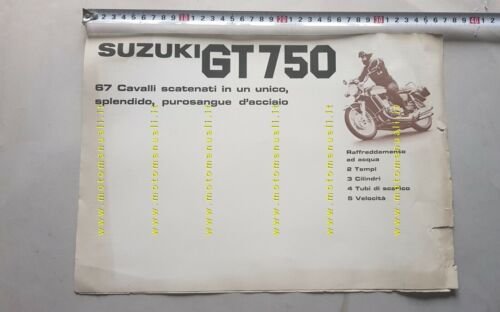 Suzuki GT 750 1971 depliant ITALIANO originale motorcycle brochure