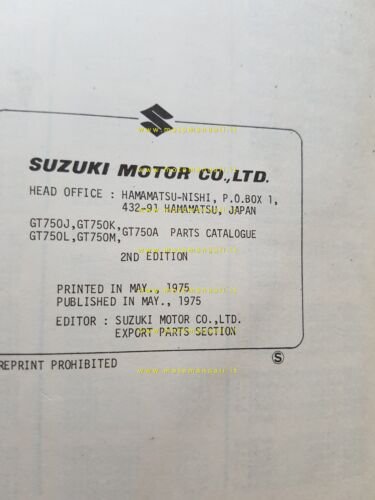 Suzuki GT 750 J - K - L - M …