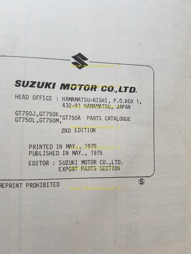 Suzuki GT 750 J - K - L - M …