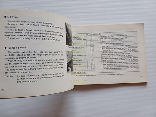 SUZUKI GT 750 J 1971 manuale uso manutenzione INGLESE originale …