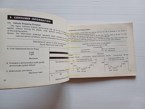 SUZUKI GT 750 J 1971 manuale uso manutenzione INGLESE originale …