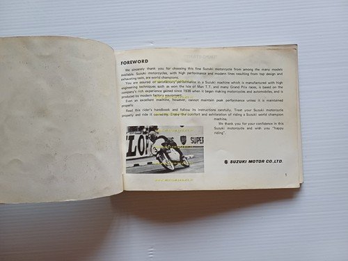 SUZUKI GT 750 J 1971 manuale uso manutenzione INGLESE originale …