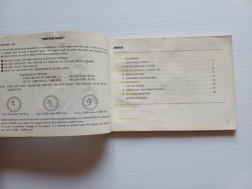 SUZUKI GT 750 J 1971 manuale uso manutenzione INGLESE originale …