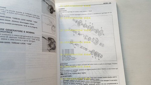Suzuki GZ 125 MARAUDER 1998 manuale officina ITALIANO originale
