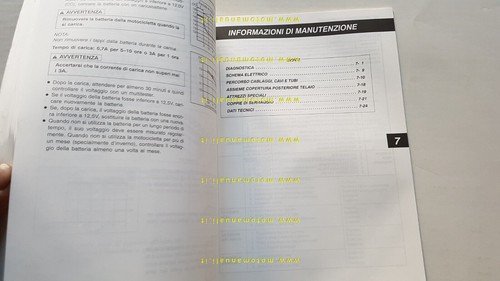 Suzuki GZ 125 MARAUDER 1998 manuale officina ITALIANO originale