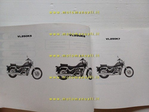 Suzuki Intruder VL 250 2006 catalogo ricambi ORIGINALE spare parts …
