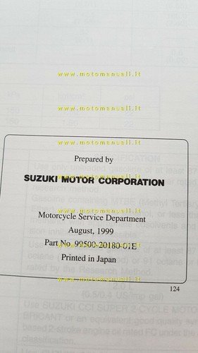 Suzuki JR 50 2000 manuale officina INGLESE minicross originale Workshop …