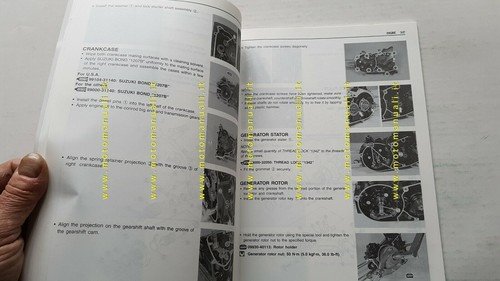 Suzuki JR 50 2000 manuale officina INGLESE minicross originale Workshop …