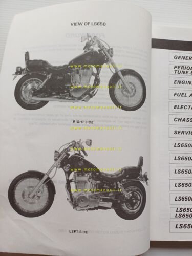 Suzuki LS 650 modelli 1986-94 manuale officina INGLESE originale SERVICE …