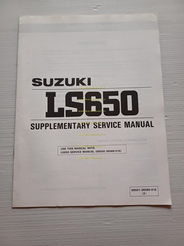 Suzuki LS 650 T 1996 AGGIORNAMENTO manuale officina originale testo …