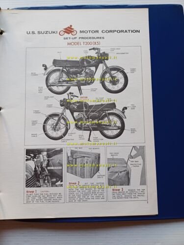 SUZUKI manuale officina allestimento K10P-B100-M31-S32-T20-T10-K15P-T200 1967