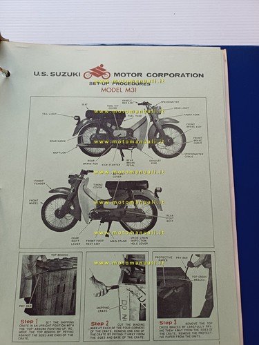 SUZUKI manuale officina allestimento K10P-B100-M31-S32-T20-T10-K15P-T200 1967